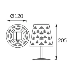 Lampy-solarne - lampka solarna ogrodowa stołowa beżowa z zimnym światłem luda ideus 