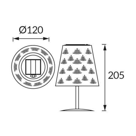 Lampy-solarne - lampka solarna ogrodowa stołowa beżowa z zimnym światłem luda ideus 