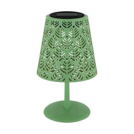 Lampy-solarne - lampka solarna stołowa ogrodowa zielona z zimnym światłem luda ideus 