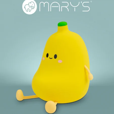 Oswietlenie-do-pokoju-dzieciecego - lampka nocna led banan ciepła do zasypiania silikonowa interblue 