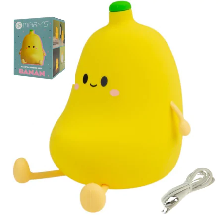 Oswietlenie-do-pokoju-dzieciecego - lampka nocna led banan ciepła do zasypiania silikonowa interblue 