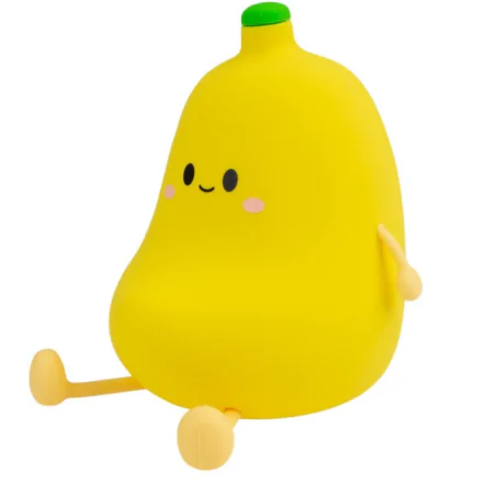 Oswietlenie-do-pokoju-dzieciecego - lampka nocna led banan ciepła do zasypiania silikonowa interblue 