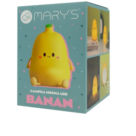 Oswietlenie-do-pokoju-dzieciecego - lampka nocna led banan ciepła do zasypiania silikonowa interblue 