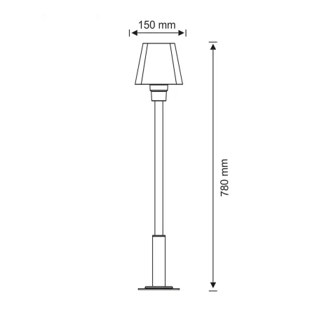 Lampy-ogrodowe-stojace - lampa zewnętrzna stojąca giza 78cm 1xe27 polux 