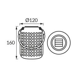 Lampy-solarne - lampka solarna ogrodowa na balkon do zawieszenia zielona ralf ideus 