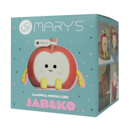 Oswietlenie-do-pokoju-dzieciecego - lampka dziecięca led jabłuszko czerwone do zasypiania bezprzewodowa interblue 