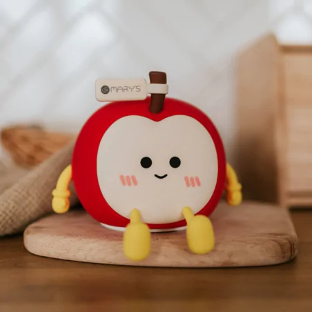 Oswietlenie-do-pokoju-dzieciecego - lampka dziecięca led jabłuszko czerwone do zasypiania bezprzewodowa interblue 