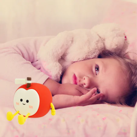 Oswietlenie-do-pokoju-dzieciecego - lampka dziecięca led jabłuszko czerwone do zasypiania bezprzewodowa interblue 