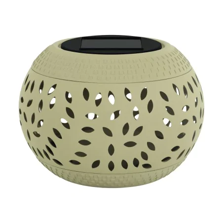 Lampy-solarne - lampka solarna ogrodowa lampion beżowy herbi 04595 ideus 