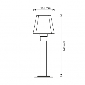 Lampy-ogrodowe-stojace - lampa zewnętrzna stojąca giza 44cm 1xe27 polux 