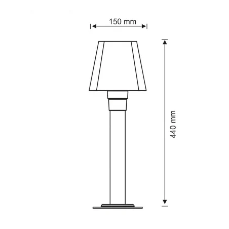 Lampy-ogrodowe-stojace - lampa zewnętrzna stojąca giza 44cm 1xe27 polux 