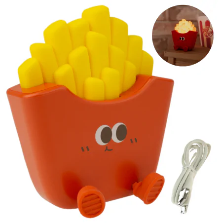 Oswietlenie-do-pokoju-dzieciecego - lampka nocna frytki dla dziecka bezprzewodowa zabawka led miękka interblue 