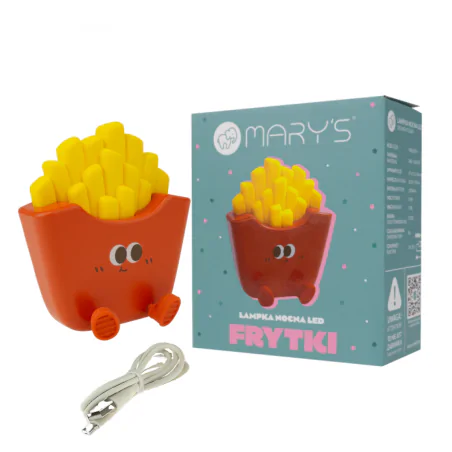 Oswietlenie-do-pokoju-dzieciecego - lampka nocna frytki dla dziecka bezprzewodowa zabawka led miękka interblue 