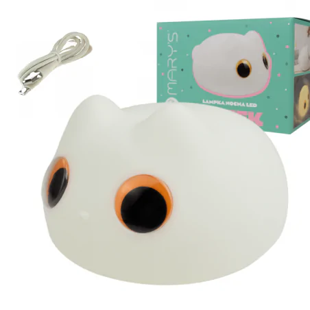 Oswietlenie-do-pokoju-dzieciecego - lampka w kształcie kotka dla dziewczynki na prezent do usypiania usb interblue 