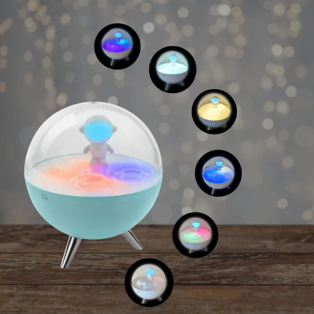 Oswietlenie-do-pokoju-dzieciecego - lampka dziecięca kosmos nocna led księżyc z astronautą kolorowe światło interblue 