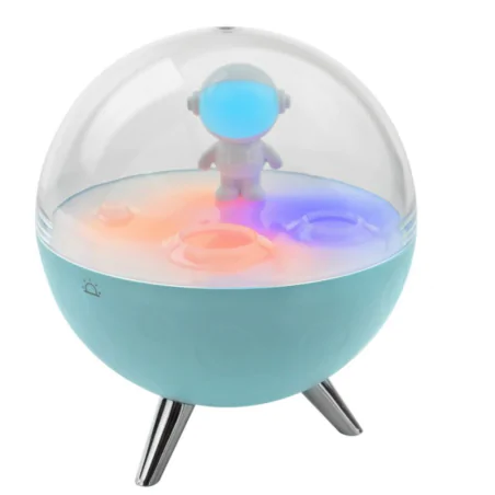 Oswietlenie-do-pokoju-dzieciecego - lampka dziecięca kosmos nocna led księżyc z astronautą kolorowe światło interblue 