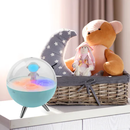 Oswietlenie-do-pokoju-dzieciecego - lampka dziecięca kosmos nocna led księżyc z astronautą kolorowe światło interblue 