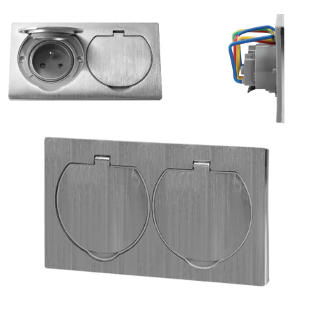 Gniazda-podwojne-podtynkowe - gniazdo elektryczne kontakt podwójny hermetyczny podtynkowy ip55 or-ae-1398 orno 