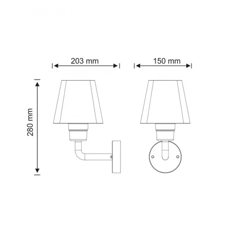 Kinkiety-ogrodowe - kinkiet zewnętrzny góra giza 1xe27 polux 