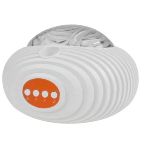 Oswietlenie-do-pokoju-dzieciecego - projektor gwiazd z muzyką lampka z projekcją kosmosu do zasypiania interblue 