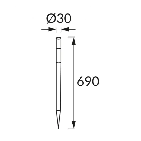 Lampy-solarne - lampka solarna wbijana do ogrodu chromowana dos led 04615 ideus 