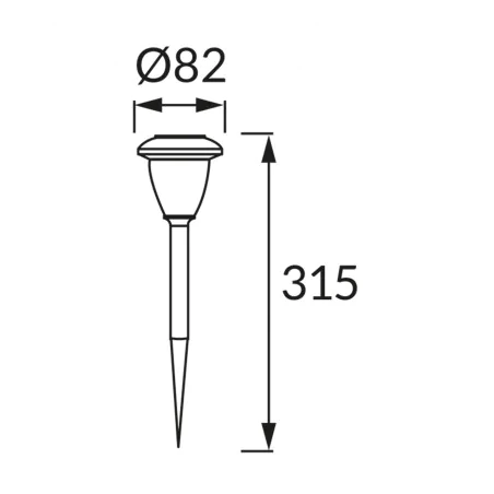 Lampy-solarne - lampka solarna do ogrodu led wbijana w grunt czarna bert led 04569 ideus 