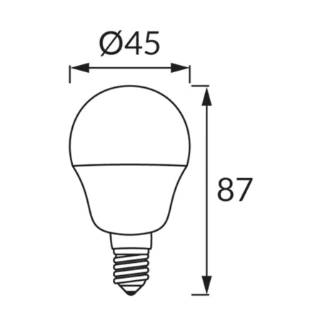 Gwint-trzonek-e14 - żarówka kulka z małym gwintem e14 4w zimna 400lm 6600k ulke 04515 ideus 