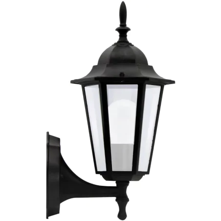 Kinkiety-ogrodowe - kinkiet elewacyjny skierowany do góry lampa zewnętrzna retro czarna liguria 201959 polux 