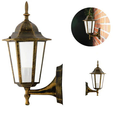 Kinkiety-ogrodowe - kinkiet elewacyjny skierowany w górę lampa zewnętrzna patynowa liguria 201959 polux 