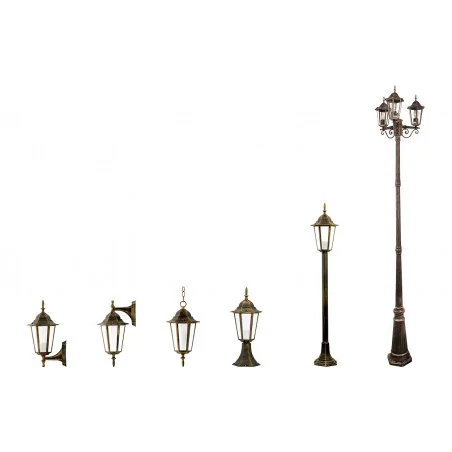 Kinkiety-ogrodowe - kinkiet elewacyjny skierowany w górę lampa zewnętrzna patynowa liguria 201959 polux 