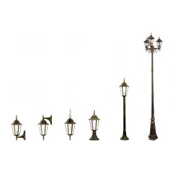 Lampy-ogrodowe-stojace - lampka do ogrodu stojąca patynowa niska 42cm liguria 201973 polux 