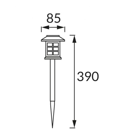 Lampy-solarne - lampka solarna latarenka do ogrodu led wbijana w grunt dona 04604 ideus 