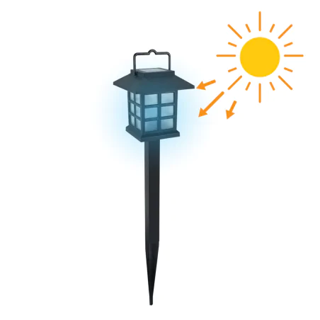 Lampy-solarne - lampka solarna latarenka do ogrodu led wbijana w grunt dona 04604 ideus 