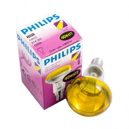 Zarowki-tradycyjne - żarówka reflektorowa philips żółta r50 40w e14 