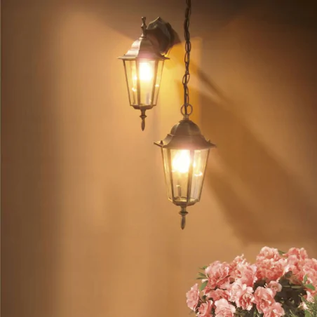 Lampy-ogrodowe-wiszace - lampa ogrodowa wisząca w stylu retro patynowa liguria 202178 polux 