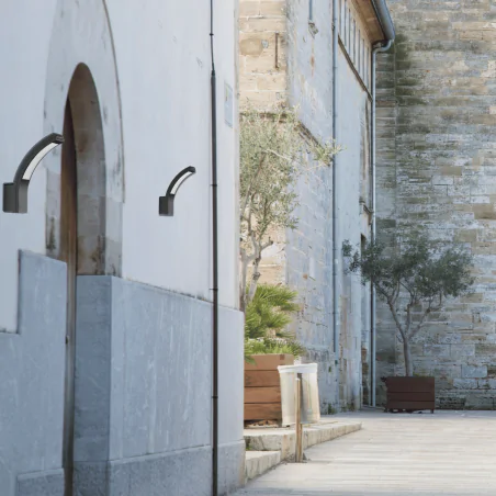 Kinkiety-ogrodowe - kinkiet led ogrodowy o mocy 10w czarny z neutralnym światłem piryt orno 