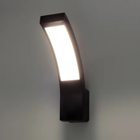 Kinkiety-ogrodowe - kinkiet led ogrodowy o mocy 10w czarny z neutralnym światłem piryt orno 