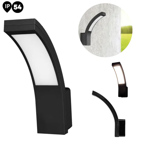 Kinkiety-ogrodowe - kinkiet led ogrodowy o mocy 10w czarny z neutralnym światłem piryt orno 