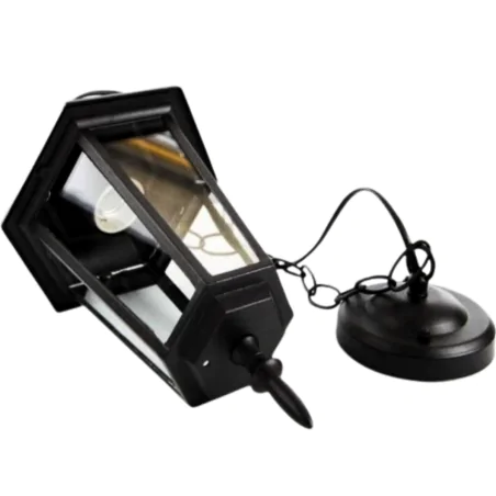 Lampy-ogrodowe-wiszace - lampa ogrodowa wisząca do altanki w stylu angielskim czarna liguria 202161 polux 
