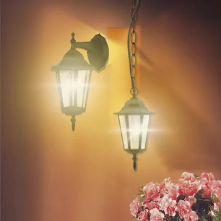 Lampy-ogrodowe-wiszace - lampa ogrodowa wisząca do altanki w stylu angielskim czarna liguria 202161 polux 