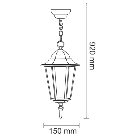 Lampy-ogrodowe-wiszace - lampa ogrodowa wisząca do altanki w stylu angielskim czarna liguria 202161 polux 