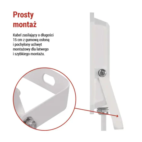 Naswietlacze-led-50w-i-wiecej - lampa zewnętrzna przed dom naświetlacz led 50w w białej obudowie neutralny simpo zs2243w  emos 