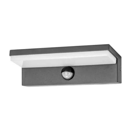 Kinkiety-ogrodowe - lampa ścienna ogrodowa led kinkiet z czujnikiem ruchu czarny 9w ip54 pachira orno 