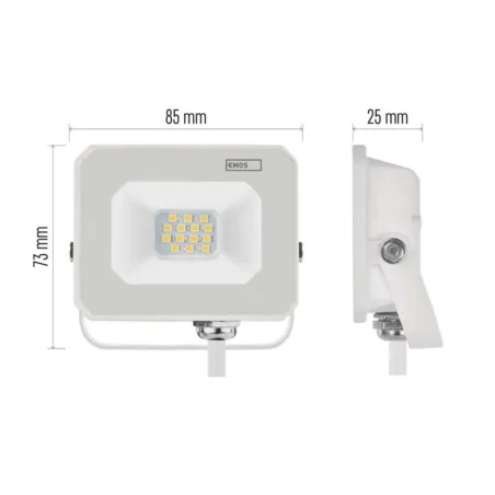 Naswietlacze-led-10w - reflektor led przed dom naświetlacz 10w biały cienki neutralny simpo zs2213w  emos 