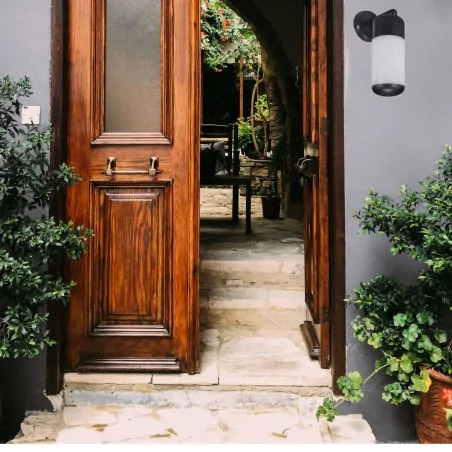 Kinkiety-ogrodowe - kinkiet ogrodowy dolny lampa na ścianę przed dom ogrodowa nowoczesna nysa ideus 04568 