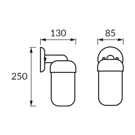 Kinkiety-ogrodowe - kinkiet ogrodowy dolny lampa na ścianę przed dom ogrodowa nowoczesna nysa ideus 04568 