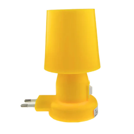 Lampki-do-kontaktu - lampka nocna do gniazdka żółta z włącznikiem ml-1 rum-lux 