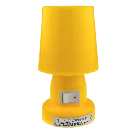 Lampki-do-kontaktu - lampka nocna do gniazdka żółta z włącznikiem ml-1 rum-lux 