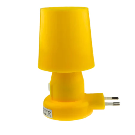Lampki-do-kontaktu - lampka nocna do gniazdka żółta z włącznikiem ml-1 rum-lux 