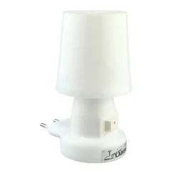 Lampki-do-kontaktu - lampka nocna do kontaktu biała z włącznikiem ml-1 rum-lux 